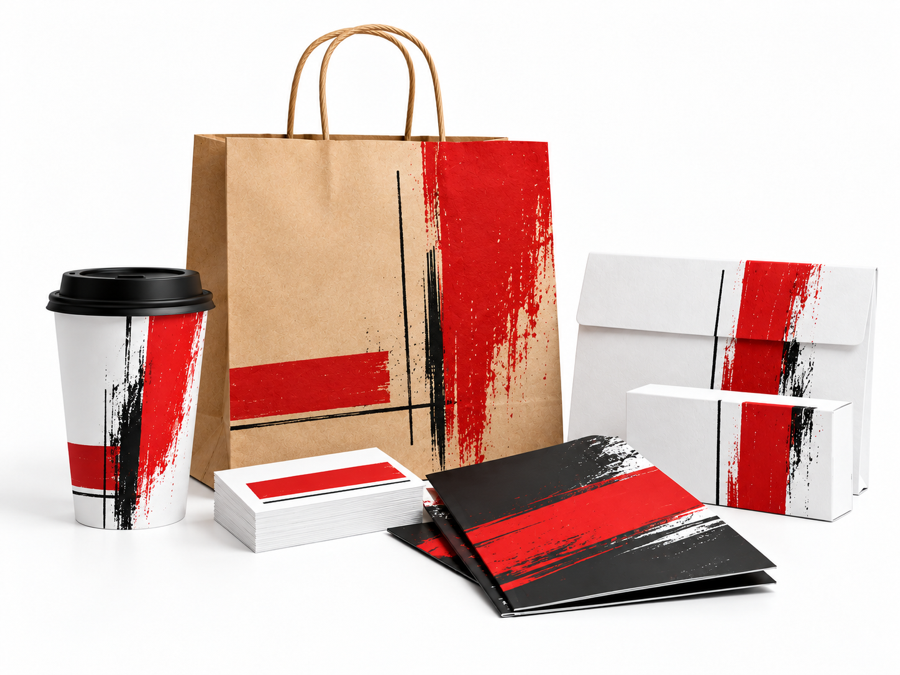 Vaso, bolsa kraft, tarjetas y piezas de packaging personalizadas
