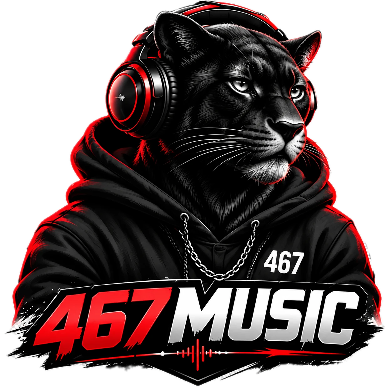 Logo de 467Music con pantera negra